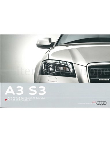 2011 AUDI A3/S3 BROCHURE DUITS