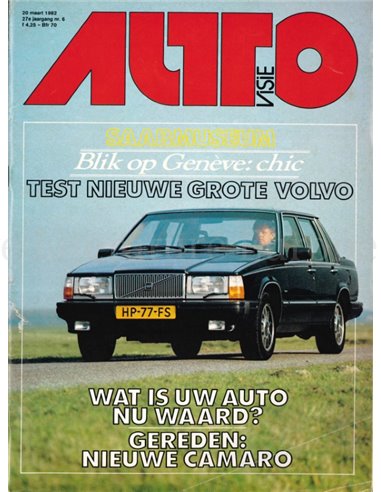 1982 AUTOVISIE MAGAZINE 06 NEDERLANDS