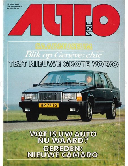 1982 AUTOVISIE MAGAZIN 06 NIEDERLÄNDISCH