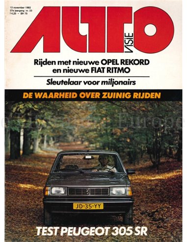 1982 AUTOVISIE MAGAZIN 23 NIEDERLÄNDISCH