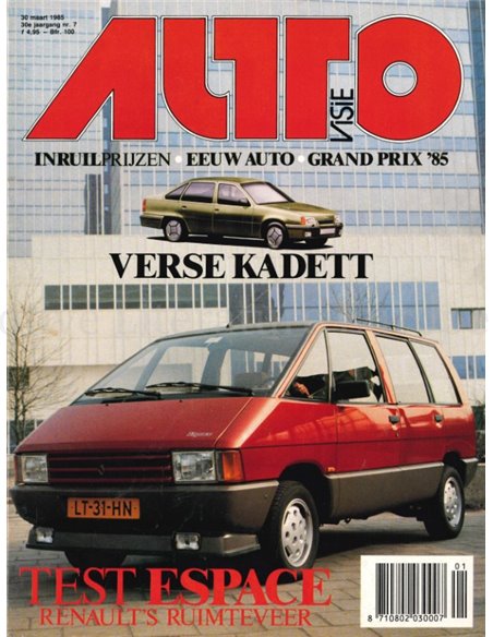 1985 AUTOVISIE MAGAZINE 07 NEDERLANDS