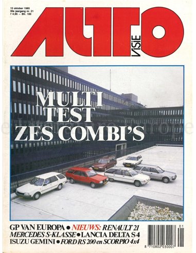 1985 AUTOVISIE MAGAZIN 21 NIEDERLÄNDISCH