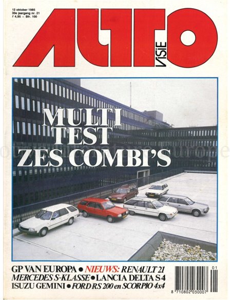 1985 AUTOVISIE MAGAZINE 21 NEDERLANDS