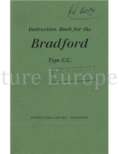 1950 BRADFORD TYPE C.C. BETRIEBSANLEITUNG ENGLISCH
