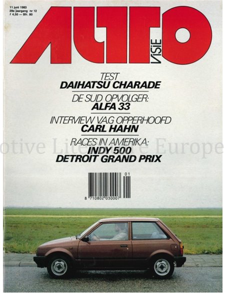 1983 AUTOVISIE MAGAZIN 12 NIEDERLÄNDISCH