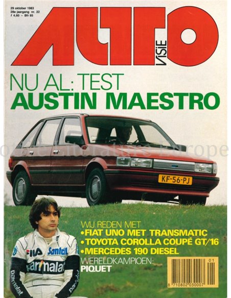1983 AUTOVISIE MAGAZIN 22 NIEDERLÄNDISCH