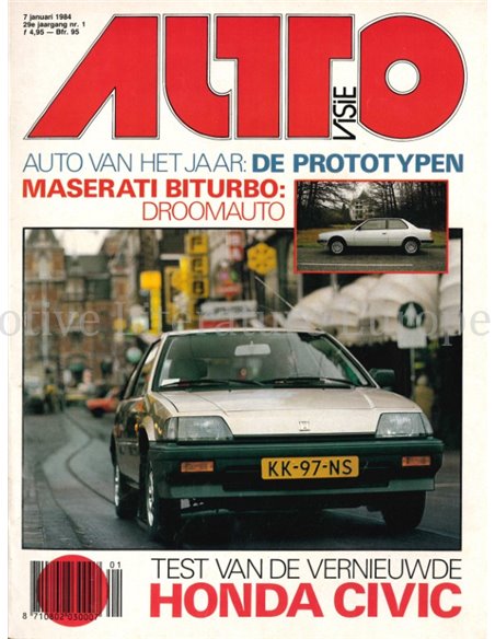1984 AUTOVISIE MAGAZINE 01 DUTCH