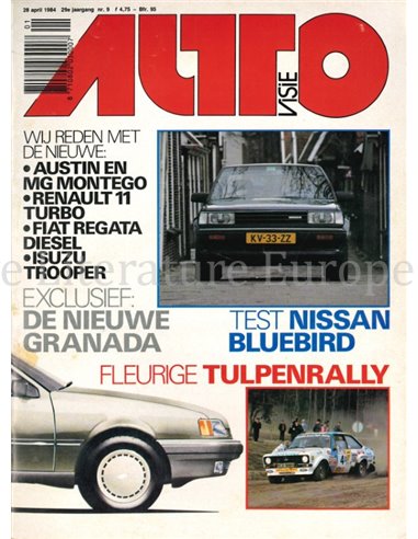 1984 AUTOVISIE MAGAZINE 09 DUTCH