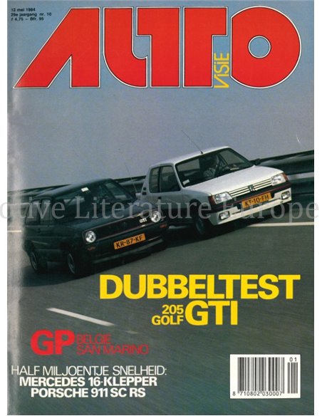 1984 AUTOVISIE MAGAZINE 10 DUTCH