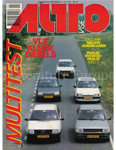 1984 AUTOVISIE MAGAZINE 16 DUTCH