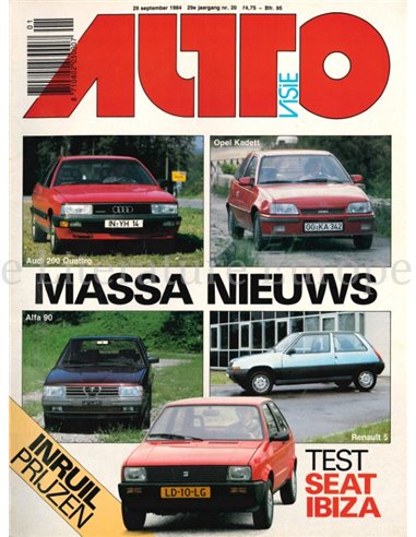 1984 AUTOVISIE MAGAZIN 20 NIEDERLÄNDISCH