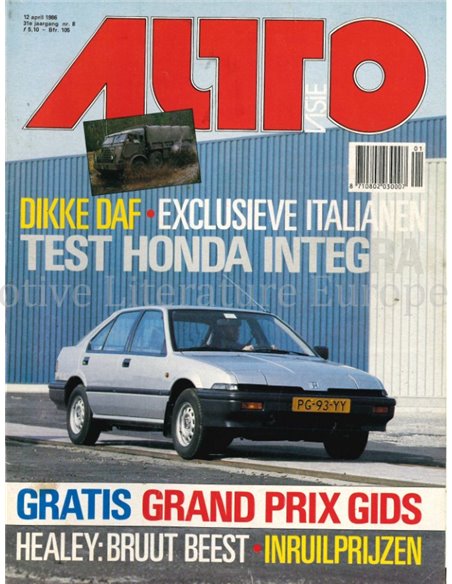 1986 AUTOVISIE MAGAZIN 08 NIEDERLÄNDISCH