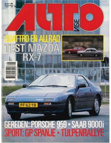 1986 AUTOVISIE MAGAZIN 09 NIEDERLÄNDISCH