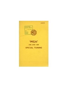 1960 MG MGA 1500 & 1600 INSTRUCTIEBOEKJE ENGELS