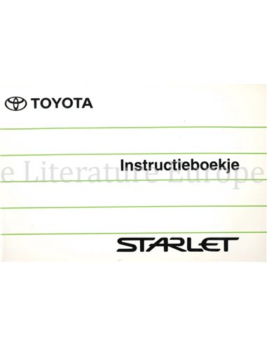1993 TOYOTA STARLET INSTRUCTIEBOEKJE ENGELS