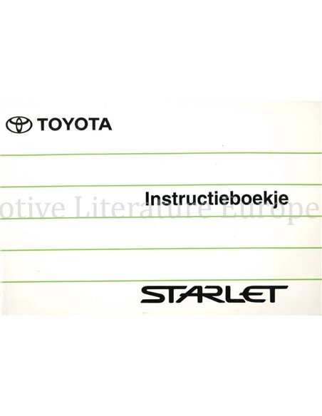 1993 TOYOTA STARLET BETRIEBSANLEITUNG ENGLISCH