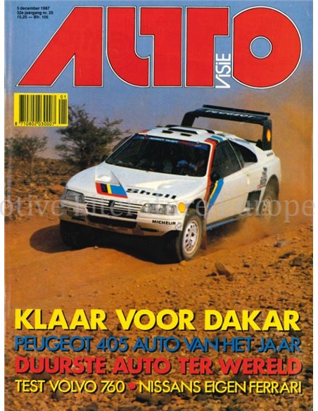 1987 AUTOVISIE MAGAZIN 25 NIEDERLÄNDISCH
