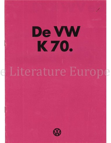 1973 VOLKSWAGEN K70 PROSPEKT NIEDERLÄNDISCH