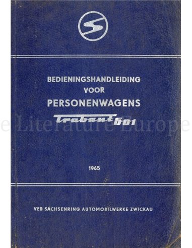 1982 TRABANT 601 OWNERS MANUAL DUTCH