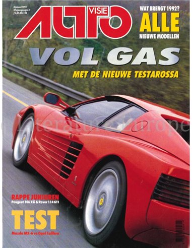 1992 AUTOVISIE MAGAZIN 01 NIEDERLÄNDISCH