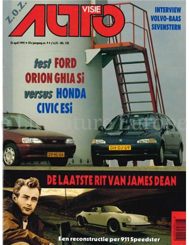 1992 AUTOVISIE MAGAZINE 09 NEDERLANDS