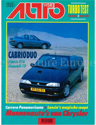 1992 AUTOVISIE MAGAZINE 16 NEDERLANDS