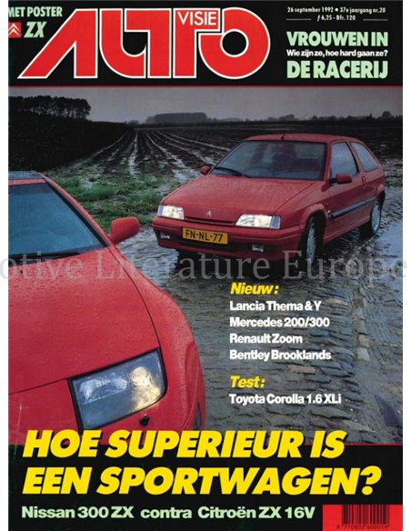 1992 AUTOVISIE MAGAZINE 20 NEDERLANDS