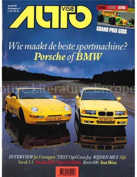 1993 AUTOVISIE MAGAZIN 08 NIEDERLÄNDISCH