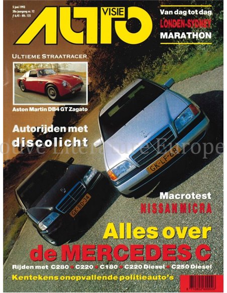 1993 AUTOVISIE MAGAZINE 12 NEDERLANDS