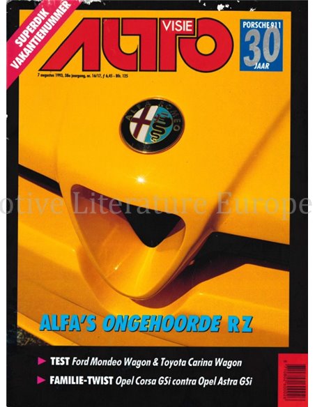 1993 AUTOVISIE MAGAZINE 16/17 NEDERLANDS