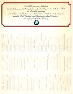 WELTREKORDE, SPORTERFOLGE, 50 JAHRE BMW