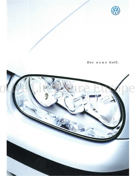 1998 VOLKSWAGEN GOLF BROCHURE DUITS