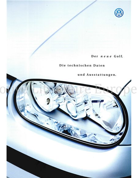 1998 VOLKSWAGEN GOLF BROCHURE GERMAN