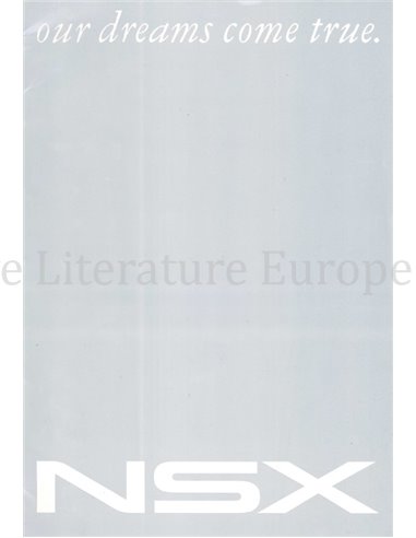 1996 HONDA NSX BROCHURE JAPANS