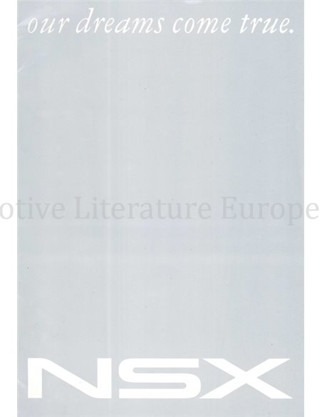 1996 HONDA NSX BROCHURE JAPANS