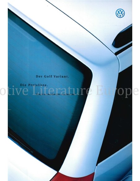 2000 VOLKSWAGEN GOLF BROCHURE GERMAN