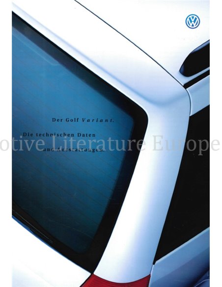 2000 VOLKSWAGEN GOLF BROCHURE GERMAN