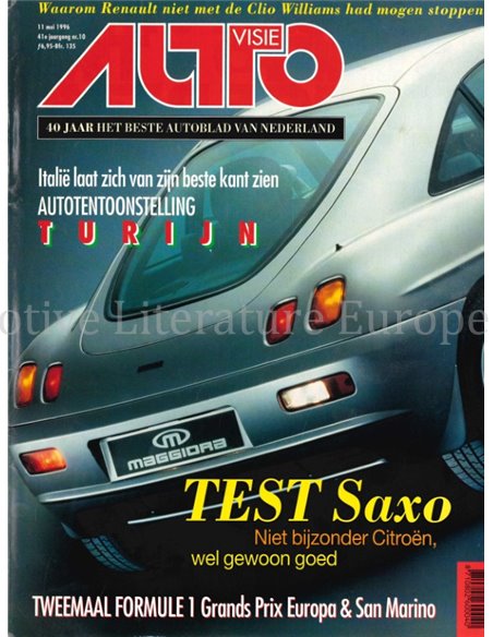 1996 AUTOVISIE MAGAZINE 10 NEDERLANDS
