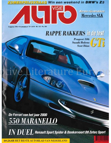 1996 AUTOVISIE MAGAZINE 16 NEDERLANDS