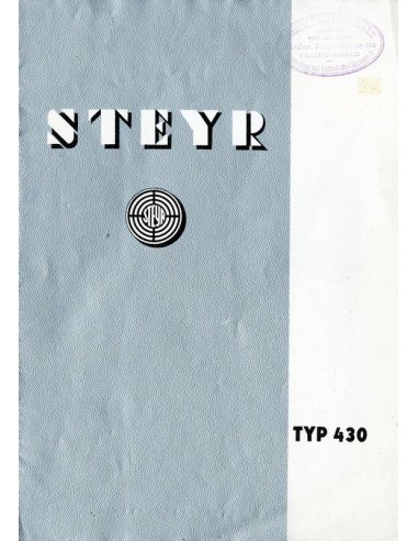 1933 STEYR TYP 430 BROCHURE DUITS