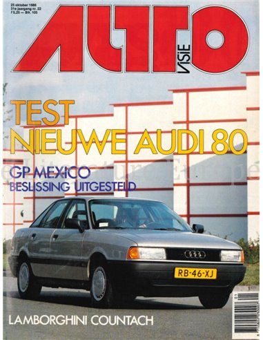 1986 AUTOVISIE MAGAZINE 22 NEDERLANDS