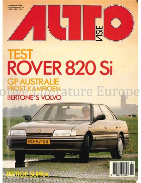 1986 AUTOVISIE MAGAZINE 23 NEDERLANDS
