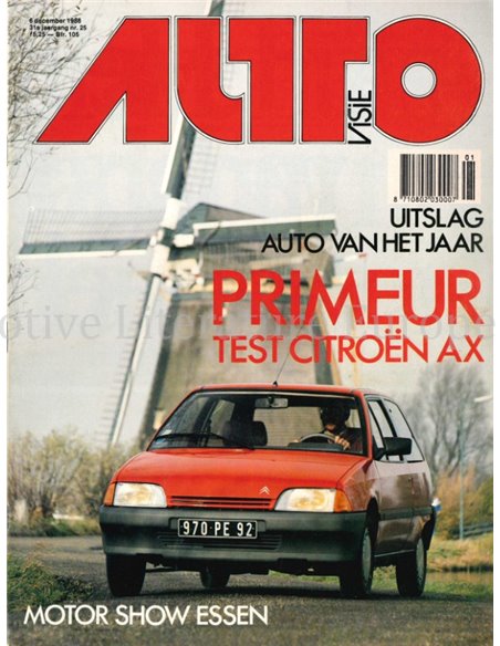 1986 AUTOVISIE MAGAZINE 25 NEDERLANDS