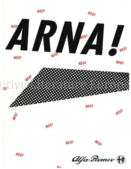 1984 ALFA ROMEO ARNA BROCHURE DUITS