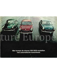 1967 VOLKSWAGEN 1600 BROCHURE NEDERLANDS