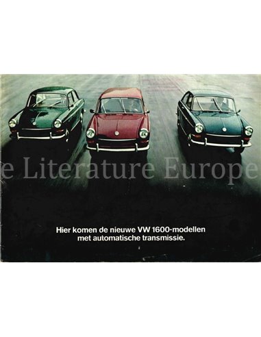 1967 VOLKSWAGEN 1600 BROCHURE NEDERLANDS
