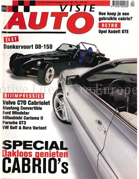 1999 AUTOVISIE MAGAZIN 11 NIEDERLÄNDISCH