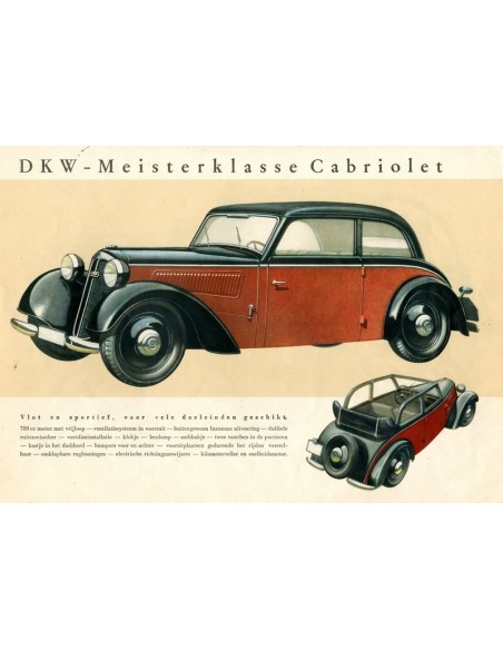 1937 DKW PROGRAMMA BROCHURE NEDERLANDS