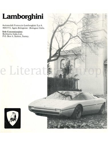 1975 LAMBORGHINI PROGRAMM BROCHURE ENGLISCH