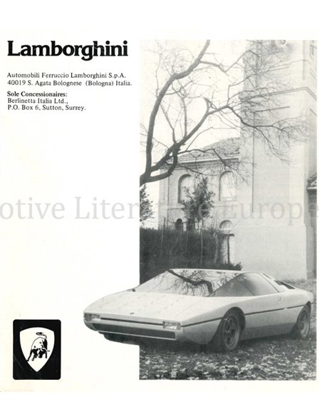 1975 LAMBORGHINI PROGRAMMA BROCHURE ENGELS
